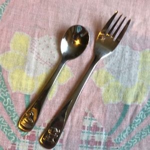 Child stainless steel spoon and fork